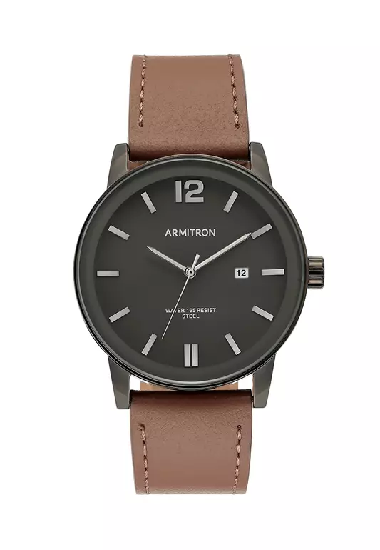 Men's Dress Leather Watch AR-20/5440DGDGBN