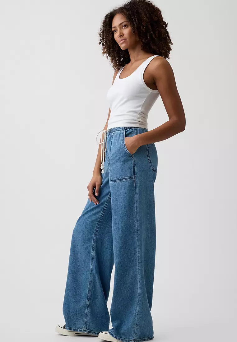 Super Light Wide-Legs Denim Pants