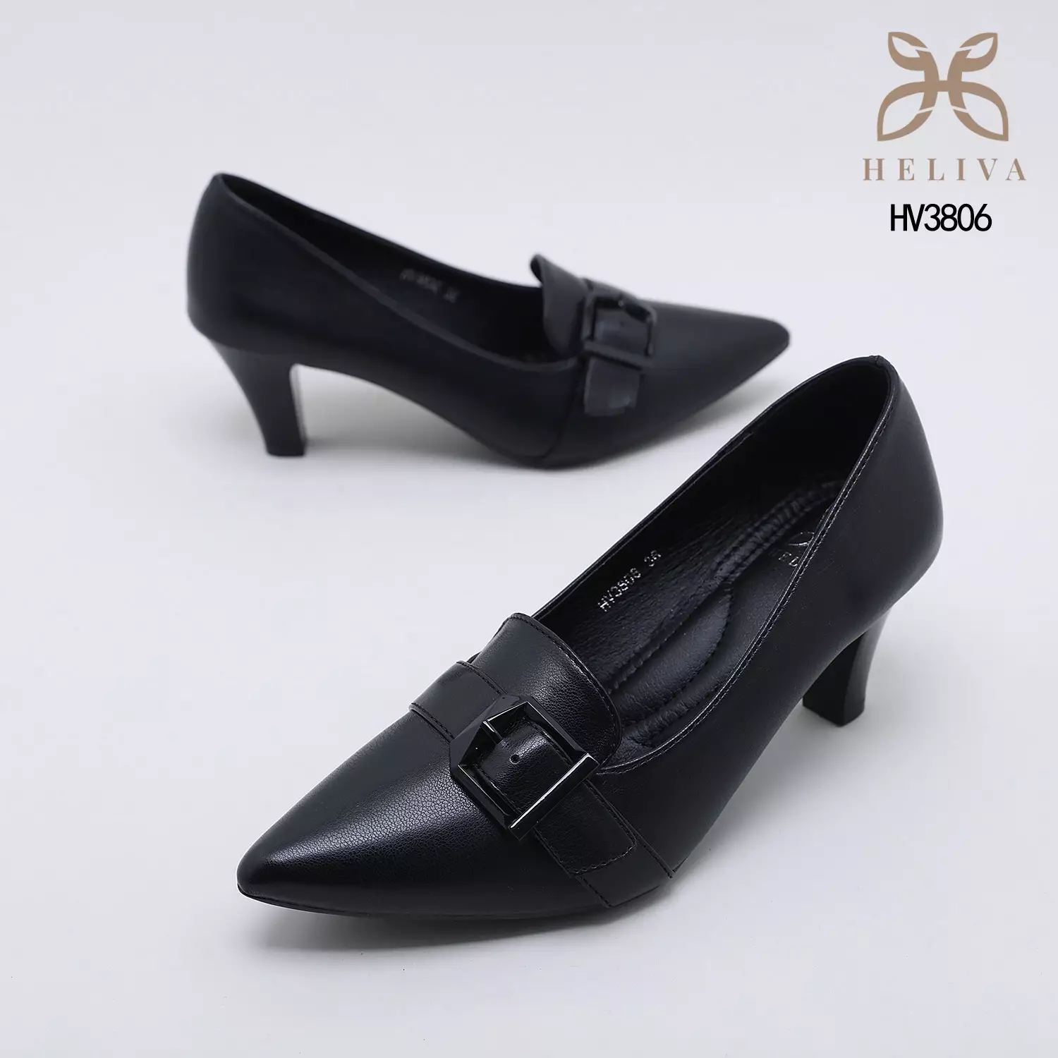 Heliva Maya Mid Heels Office Lady Pointed Shoes