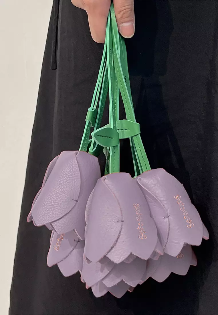 [Online Exclusive] Flower Key-ring Bag Charm - Lilac
