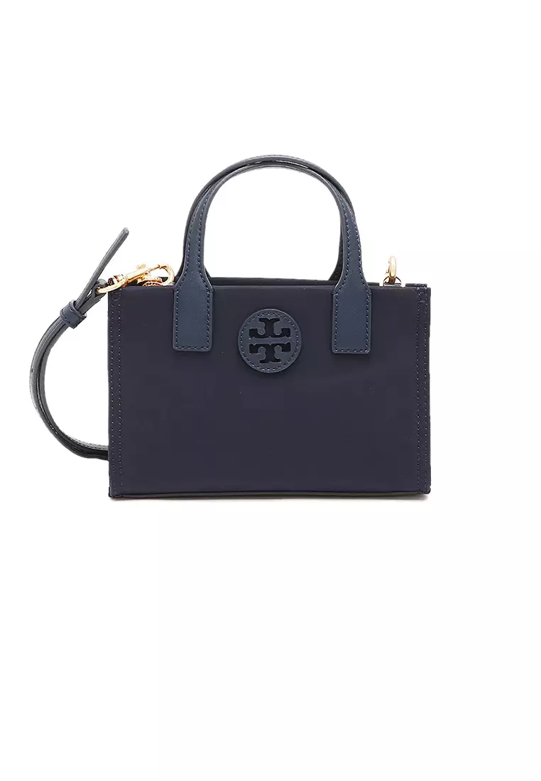 TORY BURCH Tory Burch Ella Mini Tote Navy 146437 2024 | Buy TORY BURCH ...