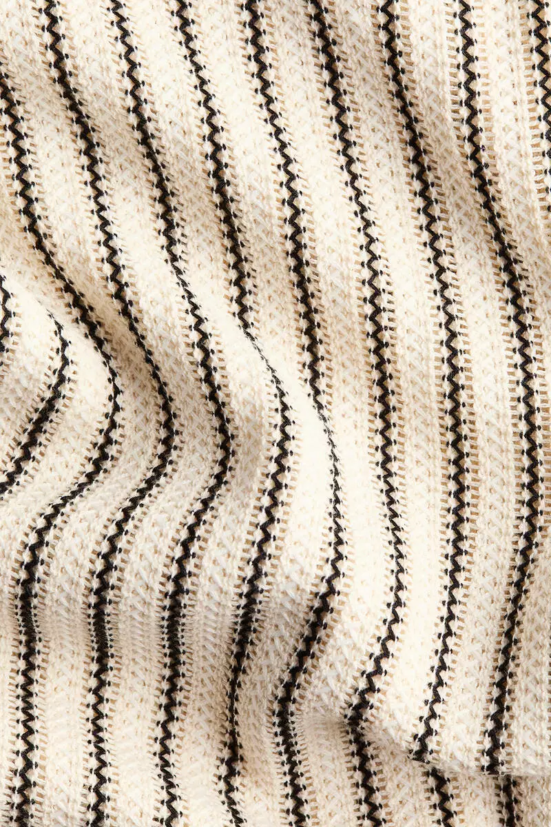 Wide textured-knit trousers