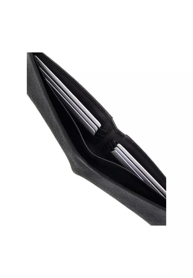 Crossing Elite Bi-fold Leather Wallet [12 Card Slots] RFID - Black