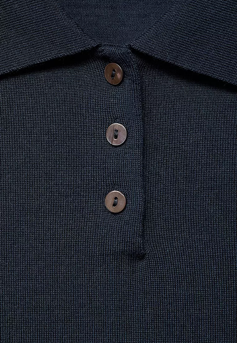 100% Wool Polo-Neck Sweater