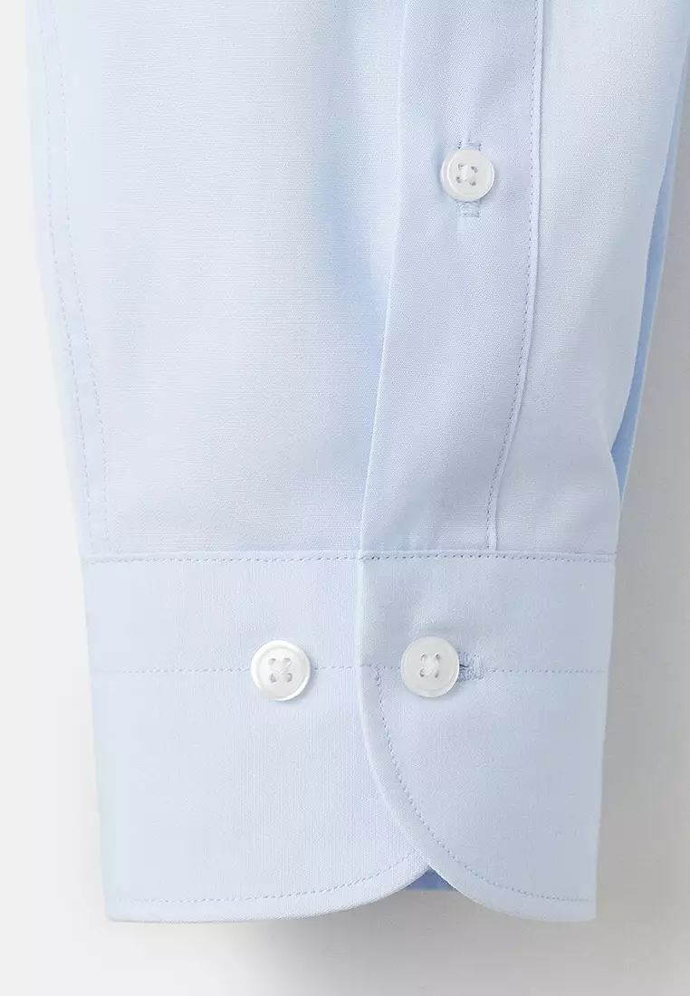 Slim-Fit Cotton Poplin Suit Shirt