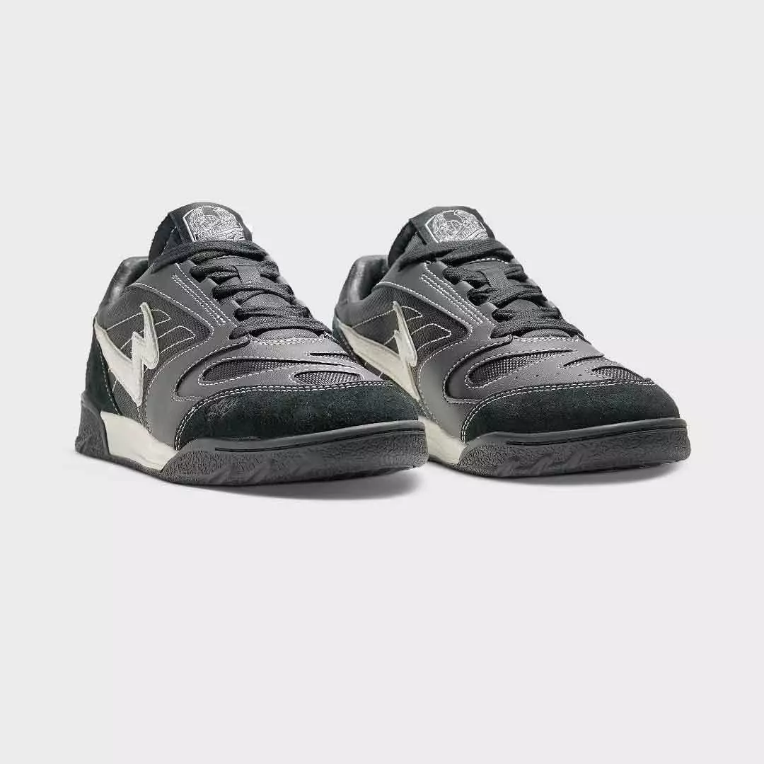 Eagle Sepatu Sneakers Lifestyle Neo England X BBQ Ride - HITAM/ABU-ABU MUDA