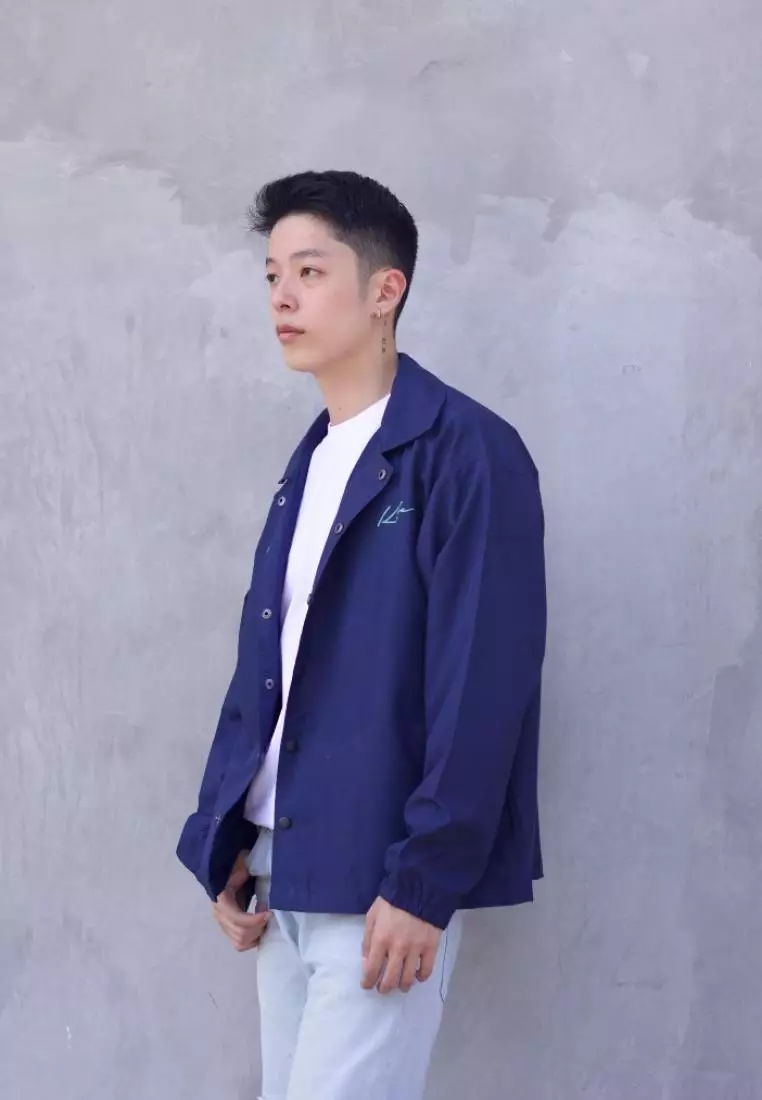 Kale James Navy / Jaket premium berbahan dasar Micro Taslan