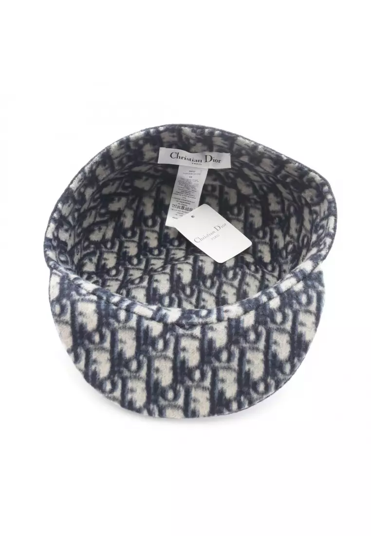 Buy Christian Dior Pre-Loved Christian Dior oblique cap wool  display picture 3