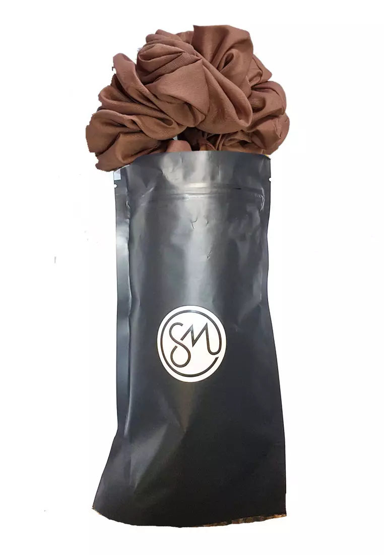 Hair Volumizer Scrunchie Brown Coffee