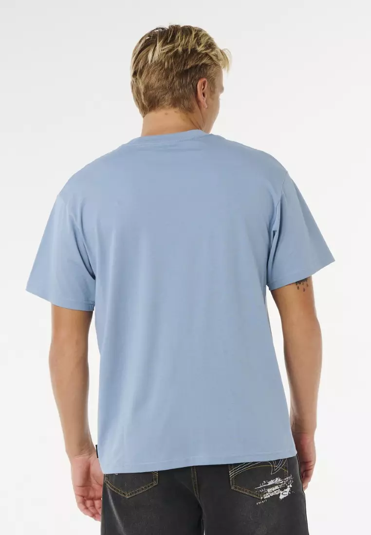 男人內心幻象 腐蝕太陽 T恤 0XUMTE-FADED DENIM