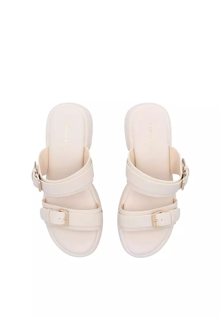 Beige CR Isla Duo-Strap Sandals