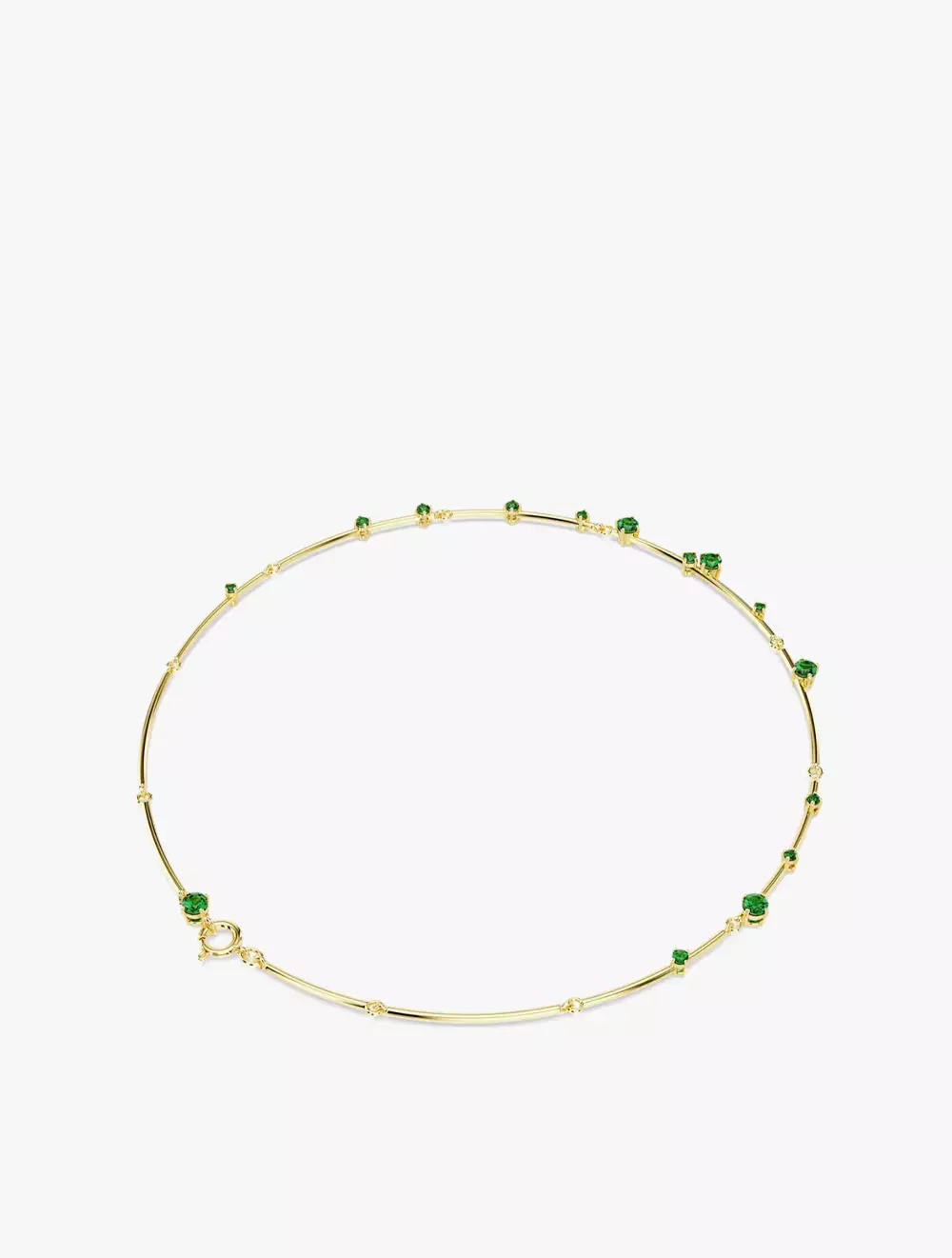 Constella Necklace, Mixed Round Cuts, Green, Gold-Tone Plated - Green