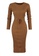 Trendyol brown Lace Detailed Knitwear Dress BD521AA671CA36GS_6
