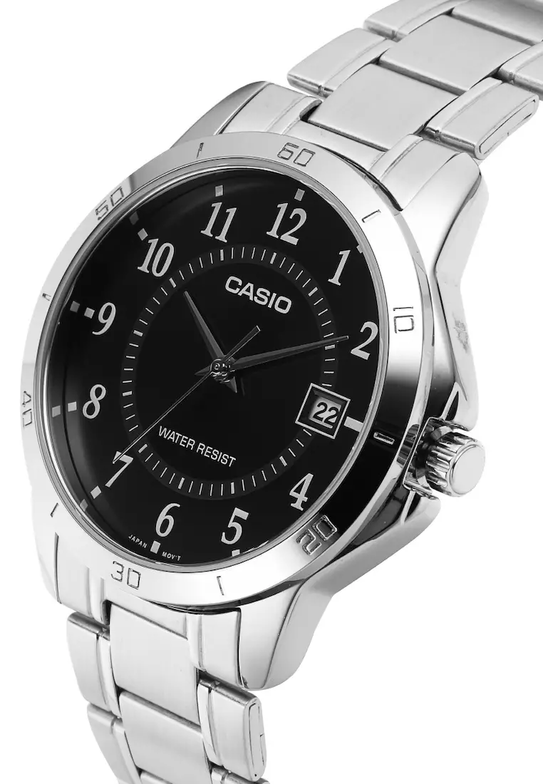 CASIO men analog MTP-V004D-1BUDF Silver