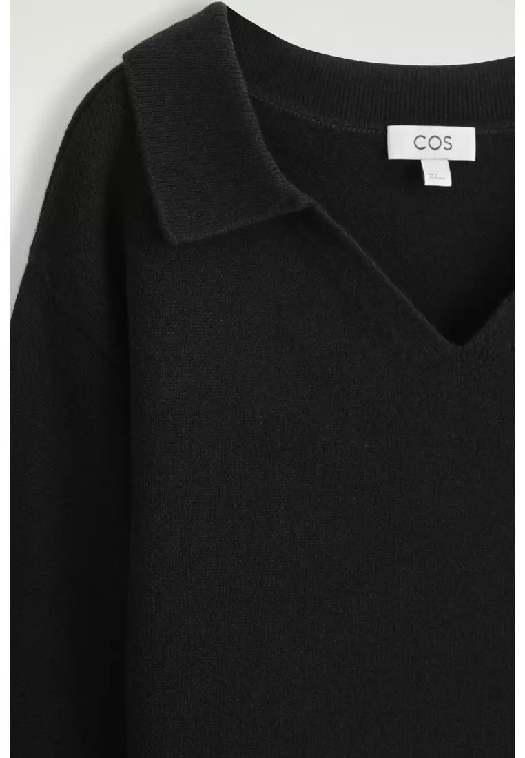 MERINO WOOL POLO JUMPER