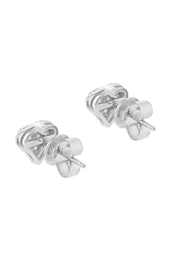 GOLDHEART Feel My Love Diamond Earrings, White Gold 750
