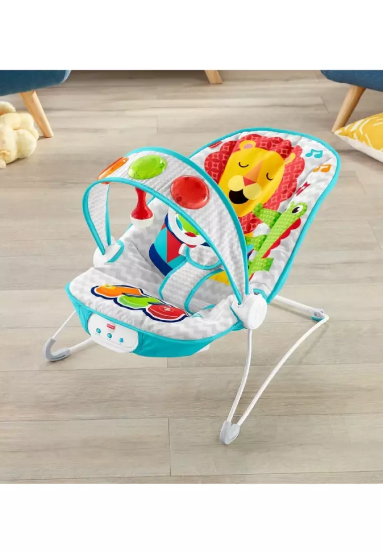 Fisher price deluxe kick and play musical bouncer sale