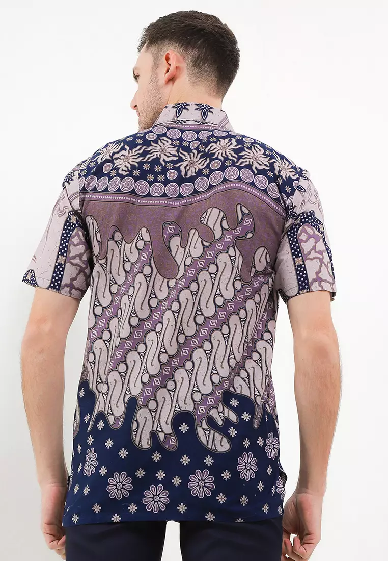 Clara Kemeja Batik Premium Pria Casual Modern Lengan Pendek