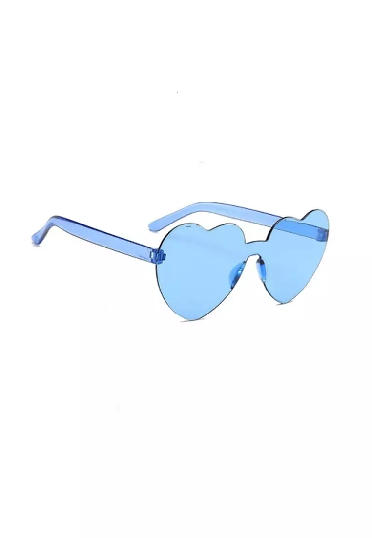 Liana Kacamata Gaya Sunglasses Wanita Model Hati UV Protection Frame Material Polycarbonate ORIGINAL - Blue