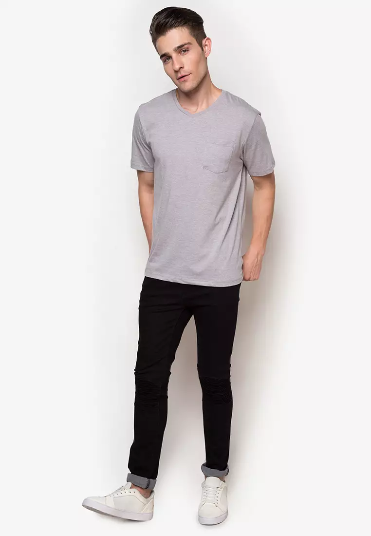 Perfect V Neck Pocket Tee