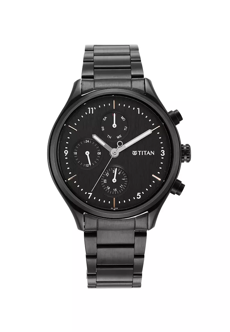 Buy Titan Titan Neo Black Stainless Steel Analog Quartz Watch For