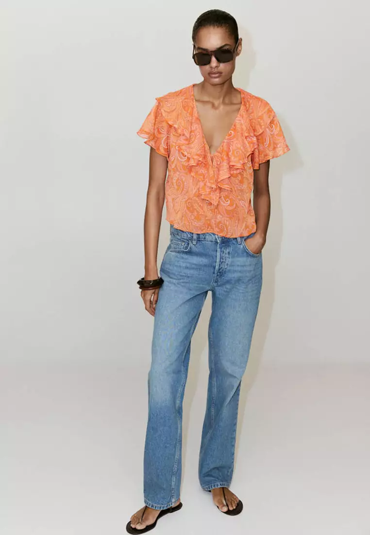 Ruffles Printed Blouse