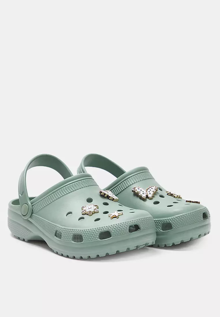 Mint Buckle Accessory Detailed Light Sole Women's Eva Closed Front Sandals Slippers Takss25Sd00033