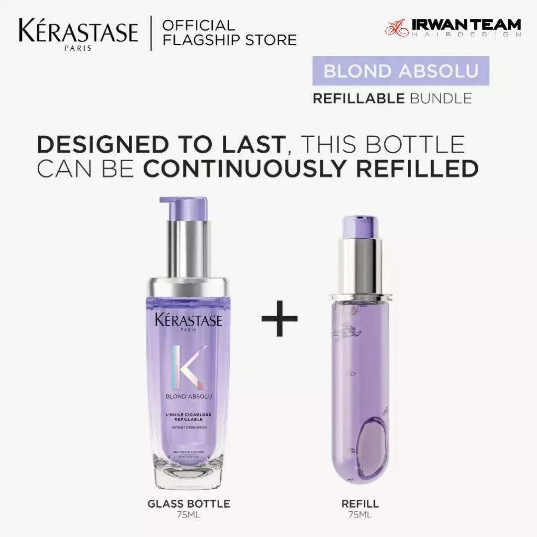 [NEW LAUNCH] Kerastase Blond Absolu Hair Oil 75ml Hair Oil for Bleached Hair - Serum Rambut untuk Rambut Dibleach