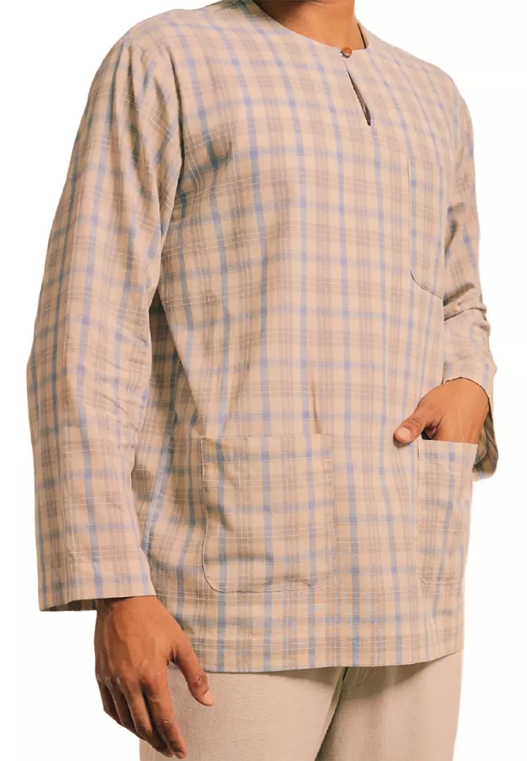 UMMA Arjuna Kurta Bakawali Raya 2024 in Beige