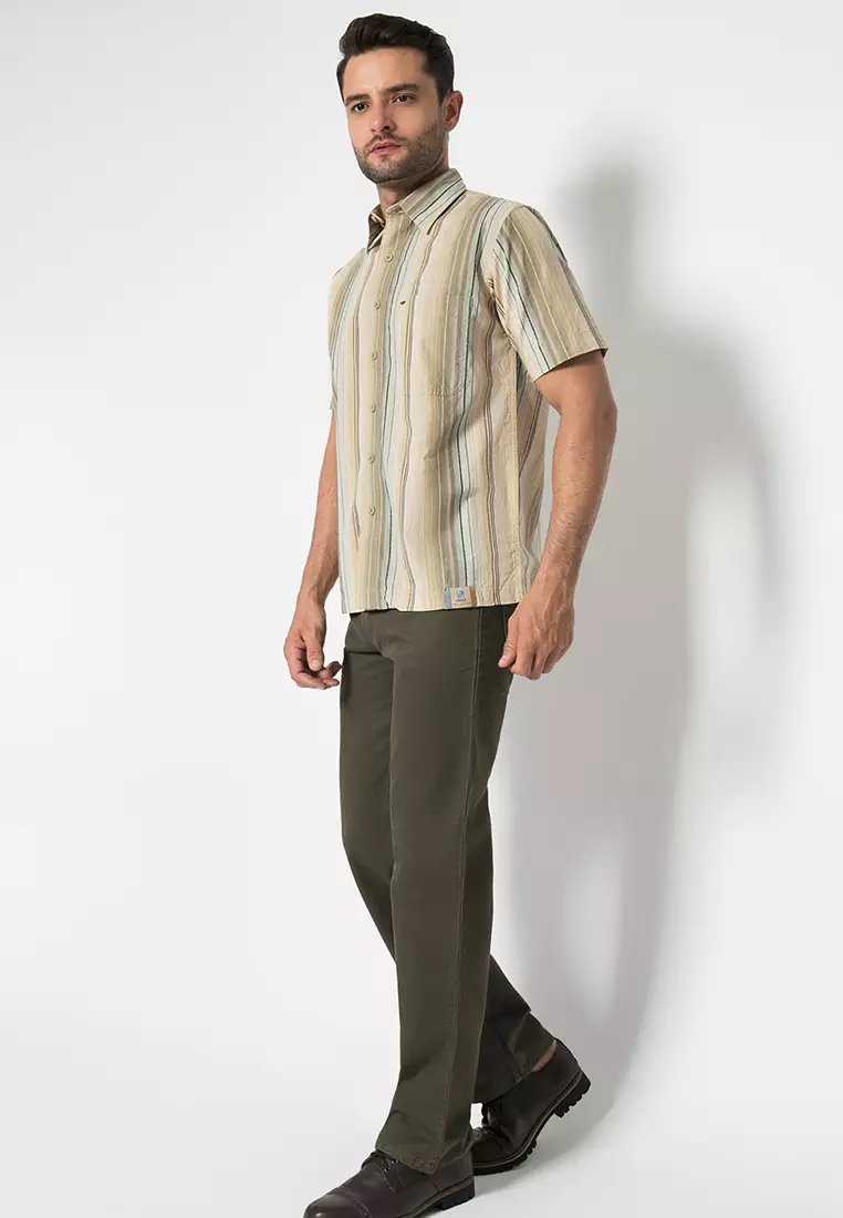 LGS - Celana Casual Pria - Celana Panjang Chinos - Warna Hijau - Reguler - LECT.237.077.634.7C