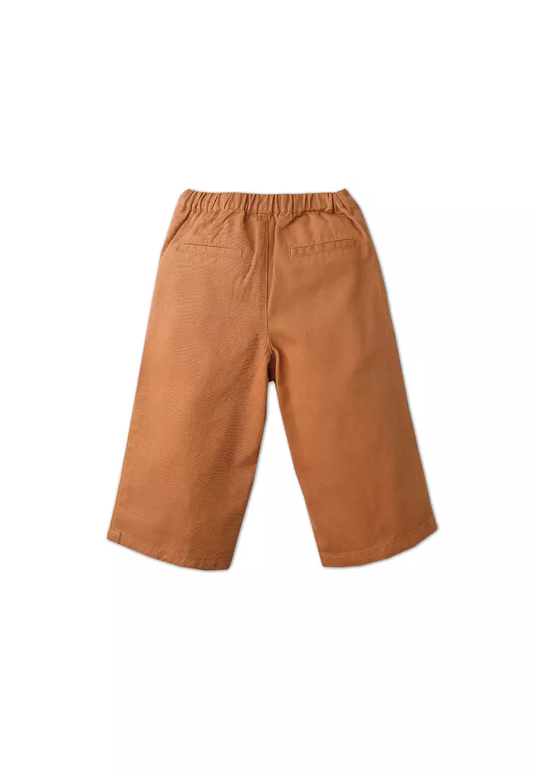 Baby Girls Wide Leg Sailor Pull On Pants With Pockets