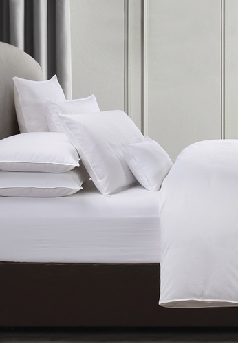 Grand Atelier White 1000TC 100% Egyptian Cotton Sateen Fitted Sheet Set  (Suite Essentials Collection) | ZALORA Malaysia