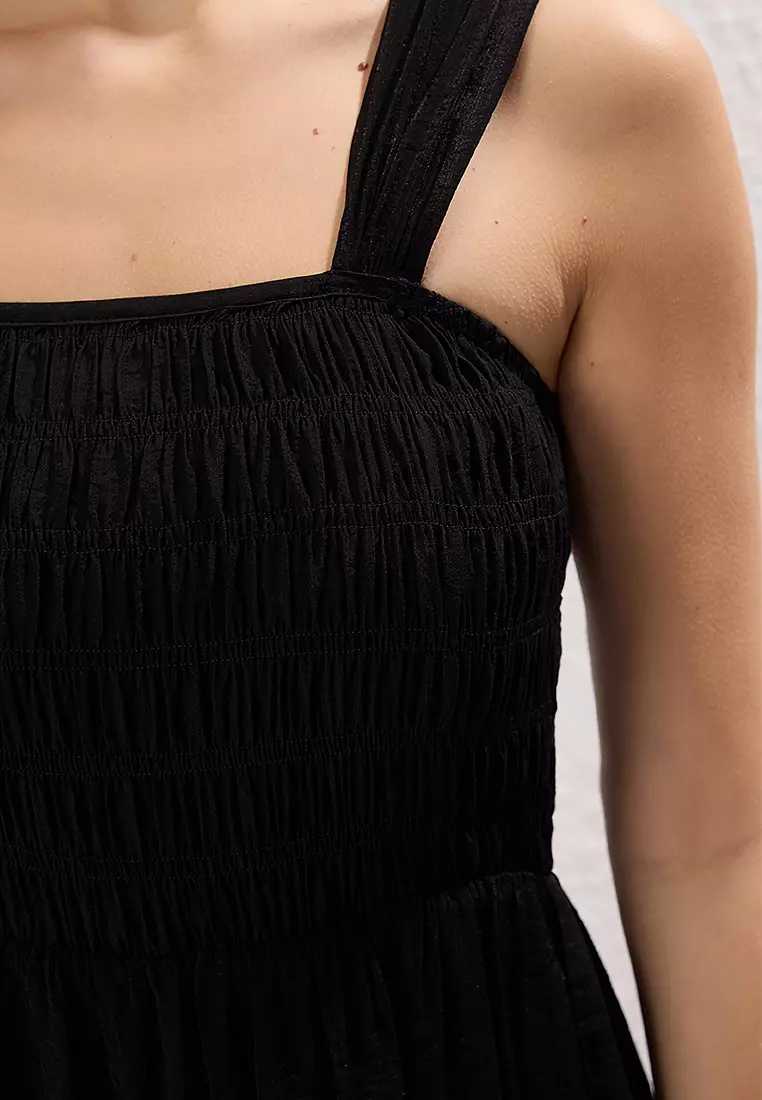 KKT Crepe Sleeve Gipel Dress-Black - Bloomington main image 0