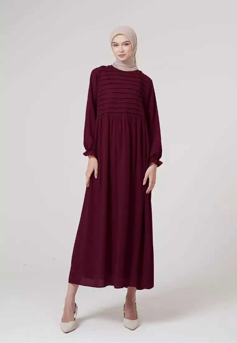 Thalia Dress - Maroon