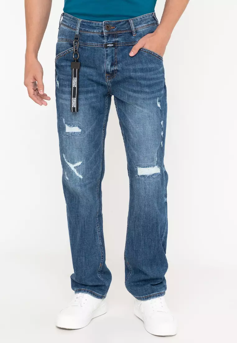 Men's Premium Light Denim X Edge Straight Cut Jeans