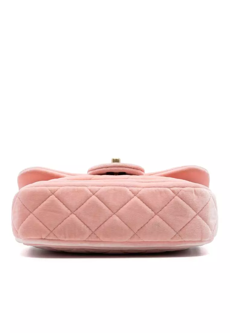 Pre-Loved Chanel Mini Quilted Velvet Double Frame Flap