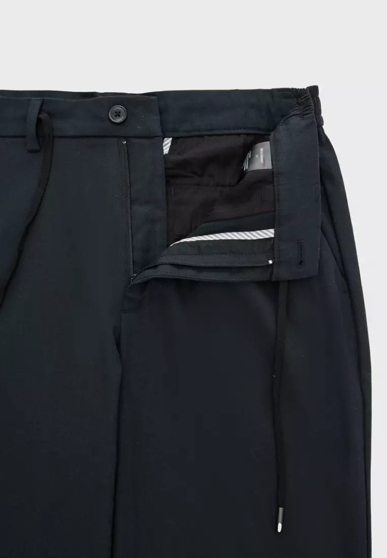 Ink Cooling Drawstring Tapered Trousers