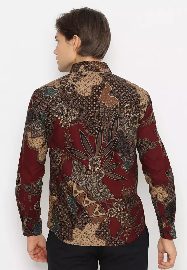 Kemeja Batik Slimfit Sutawijaya - Maroon