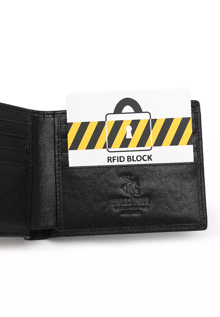 Gift Set - Leather RFID Wallet + 35mm Automatic Buckle Belt - Black
