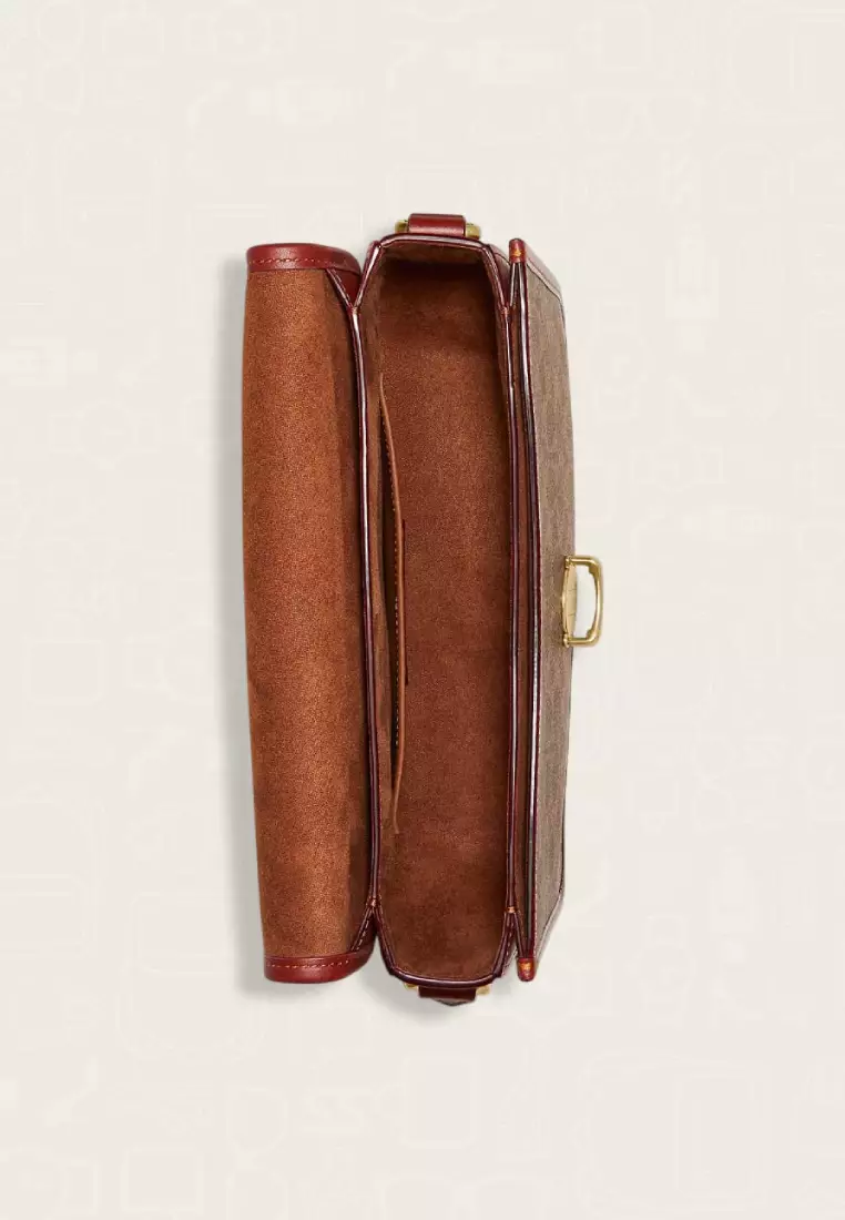 Coach Studio Shoulder Bag In Signature Canvas Tan Rust