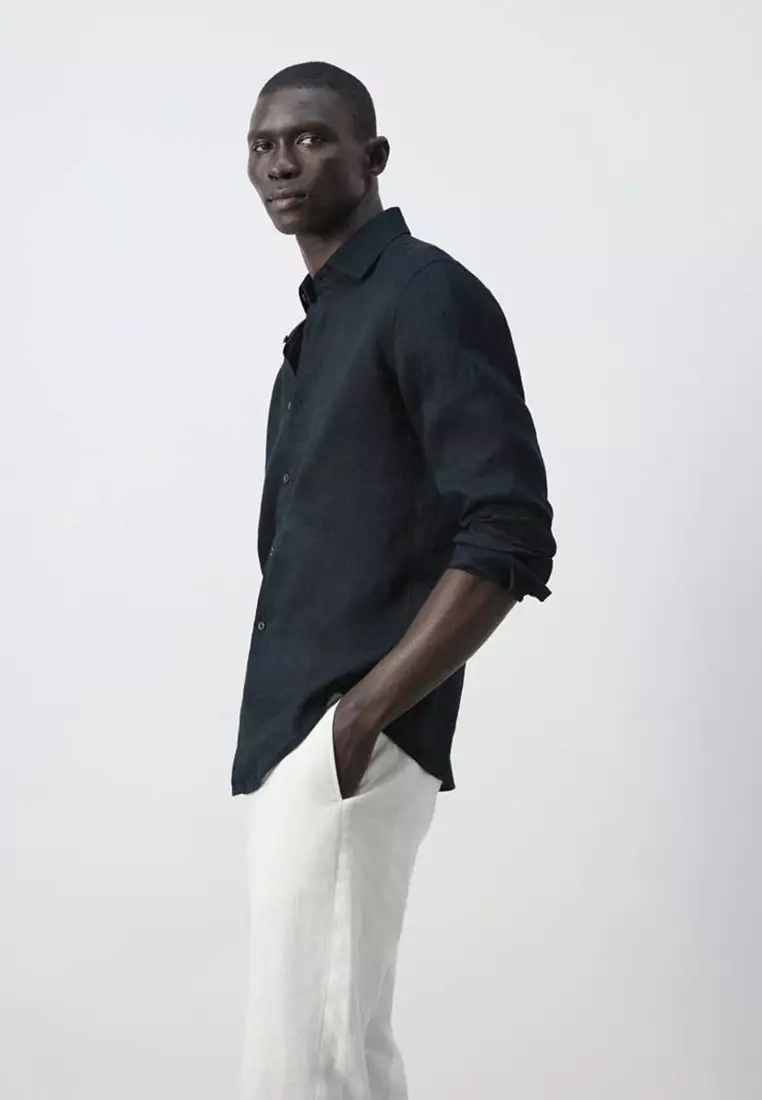 100% Linen Slim-Fit Shirt