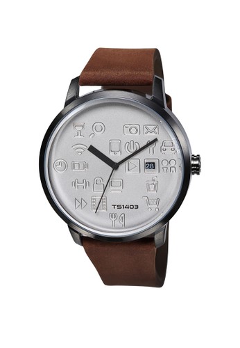 TACS Watch Daily Icon Brown Leather Strap