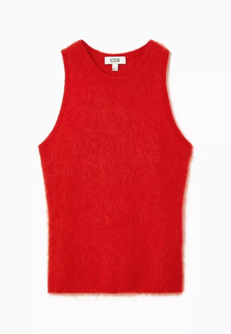 Red discount knitted vest