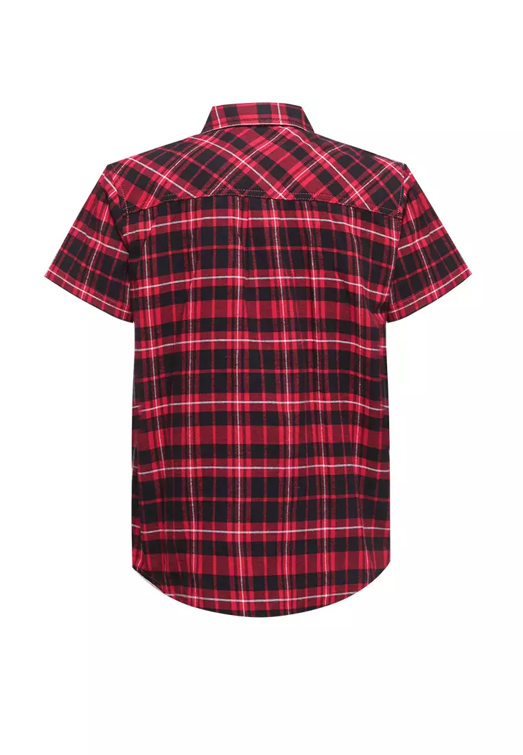 Pito Dito Boy Sarabia Kemeja Pendek anak Merah - Size 4