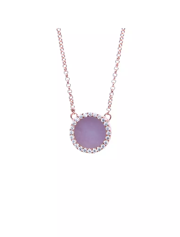 Purple jade deals necklace pendant