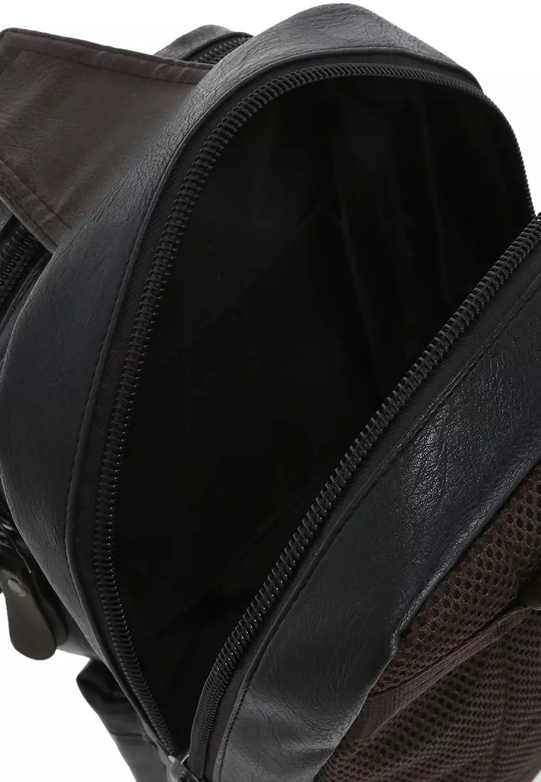 Roger Slingbag Tas Selempang Crossbody Bag Pria Bahan Large Compartment ORIGINAL - Black