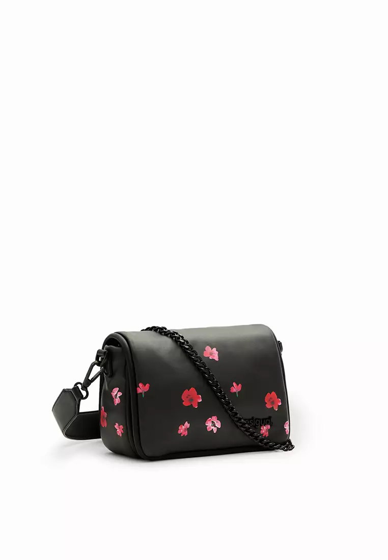 Floral best sale leather bag