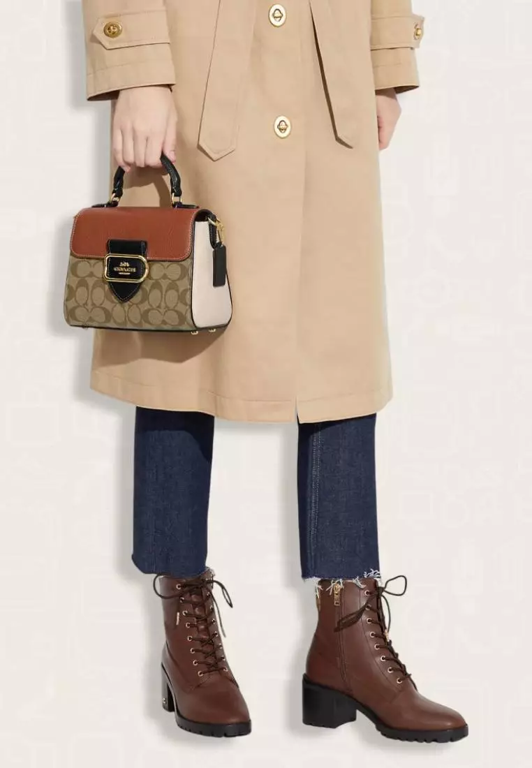 Jual Coach Coach Top Handle Satchel In Colorblock Signature