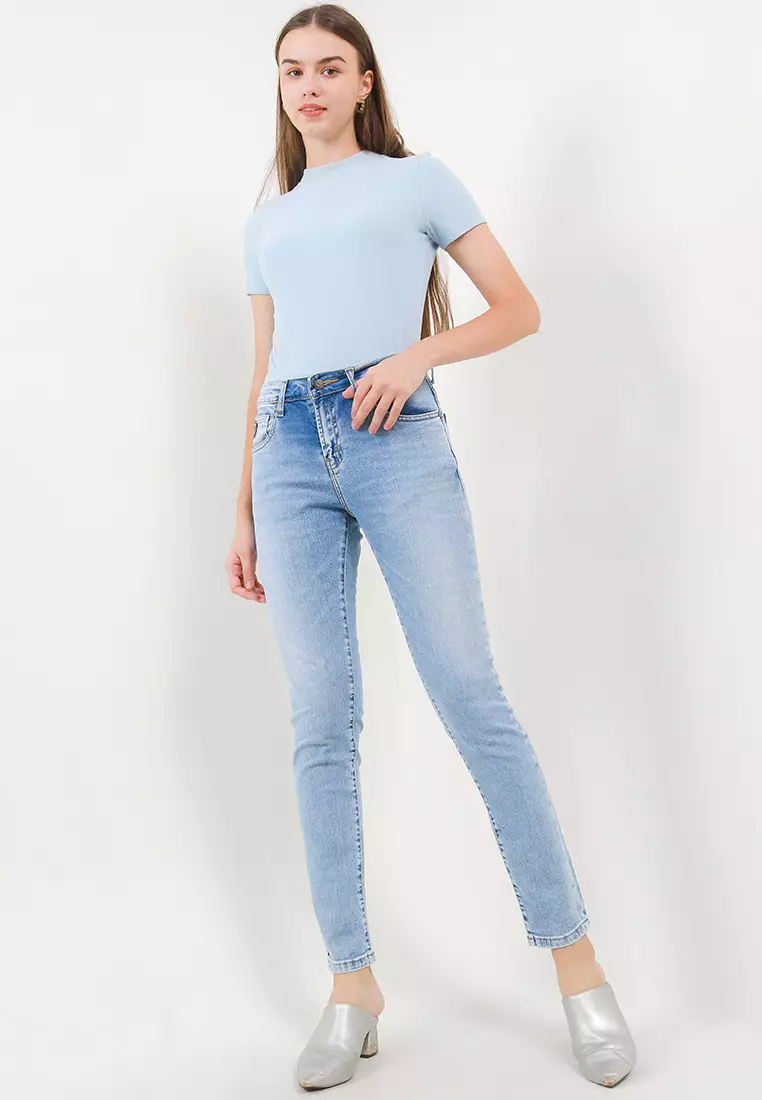 High Waist Stretch Denim Pant FSW354