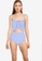 Cotton On Body blue Gathered Tie Front Halter One Piece Cheeky Swimsuit 35AFEUS9DDBEADGS_1